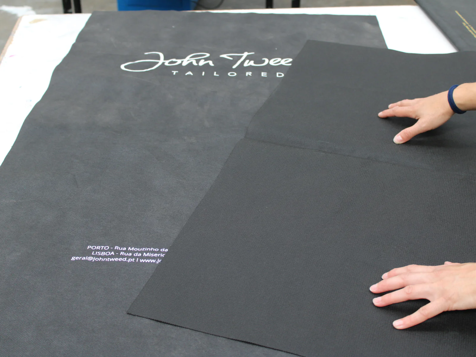 Custom non-woven bags produced for a brand